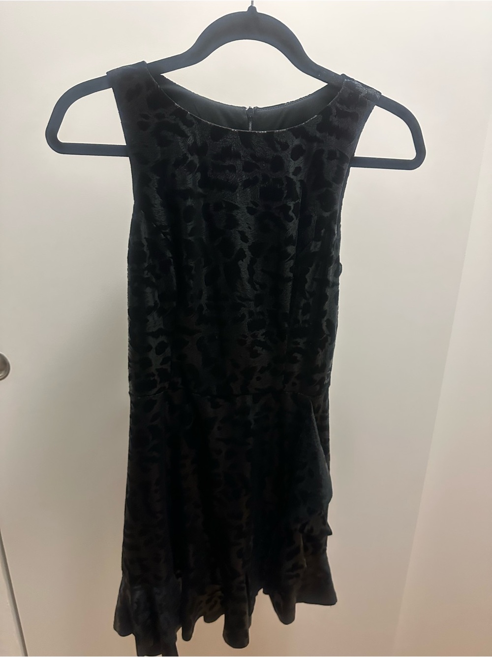 AQUA Black Cheetah Cocktail Dress